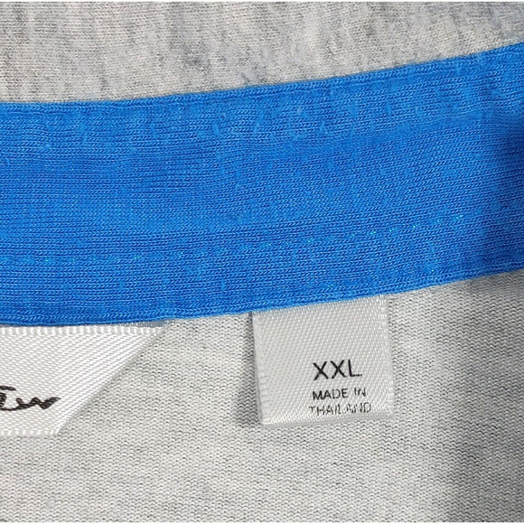 Travis Mathew Polo Shirt Mens XXL Gray Striped Golf Tennis Modal-Blend - Picture 9 of 16